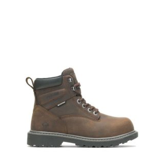 WOLVERINE | WOMEN'S FLOORHAND 6" STEEL TOE BOOT-Brown