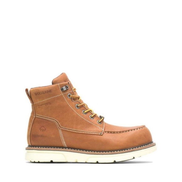 WOLVERINE | MEN'S I-90 DURASHOCKS MOC-TOE CARBONMAX 6" WORK BOOT-Tan