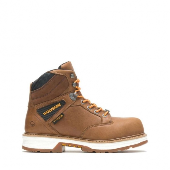 WOLVERINE | MEN'S HELLCAT ULTRASPRING 6" CARBONMAX WORK BOOT-Beeswax