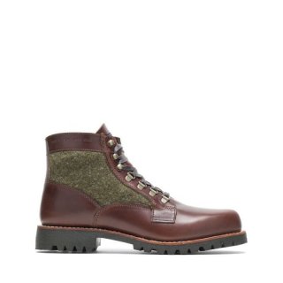 WOLVERINE | MEN'S FARIBAULT X 1000 MILE PLAIN-TOE RUGGED BOOT-Brown/Green