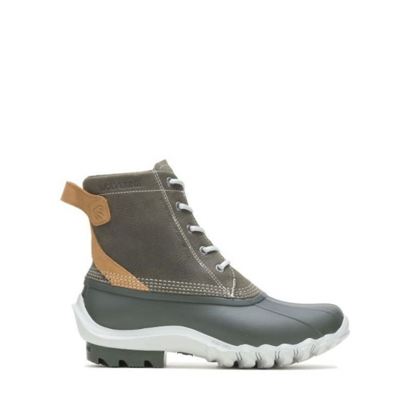 WOLVERINE | MEN'S TORRENT WATERPROOF DUCK BOOT-Grey Chukka