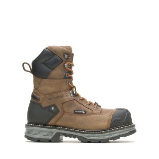 WOLVERINE | MEN'S HELLCAT ULTRASPRING HEAVY DUTY 8" CARBONMAX WORK BOOT-Brown