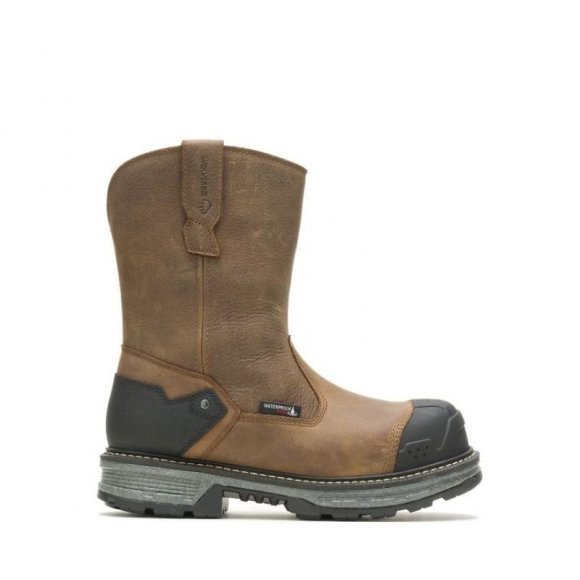 WOLVERINE | MEN'S HELLCAT ULTRASPRING HEAVY DUTY CARBONMAX WELLINGTON-Brown