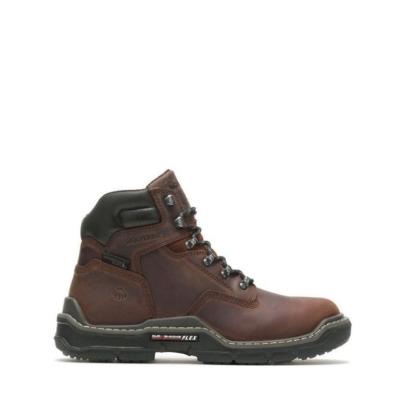 WOLVERINE | MEN'S RAIDER DURASHOCKS WATERPROOF 6" WORK BOOT-Peanut