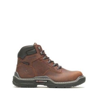 WOLVERINE | MEN'S RAIDER DURASHOCKS WATERPROOF 6" CARBONMAX WORK BOOT-Peanut