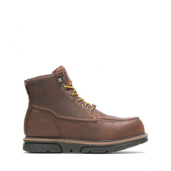 WOLVERINE | MEN'S I-90 DURASHOCKS MOC-TOE 6" WORK BOOT-Brown